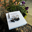 Joanna Bisley Black Flowers with Gold Filled Hoop-3