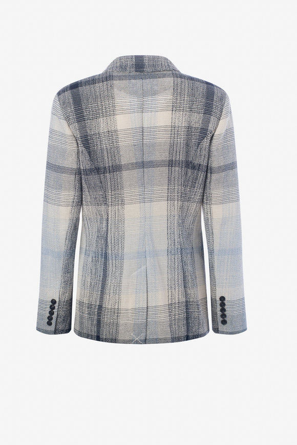 Iris Setlakwe Plaid One-Button Jacket