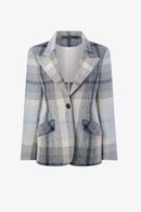 Iris Setlakwe Plaid One-Button Jacket-1
