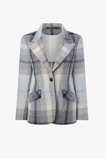 Iris Setlakwe Plaid One-Button Jacket