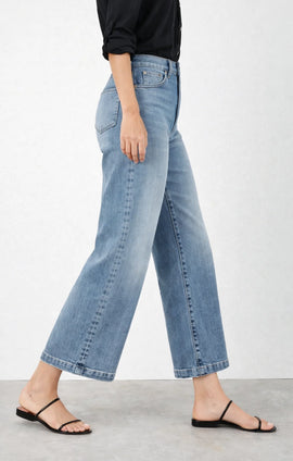 Fidelity Hyacinth High Wide Crop Women's Denim - 0