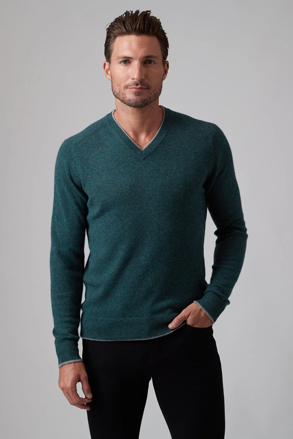 Raffi Pure Cashmere Classic Vneck