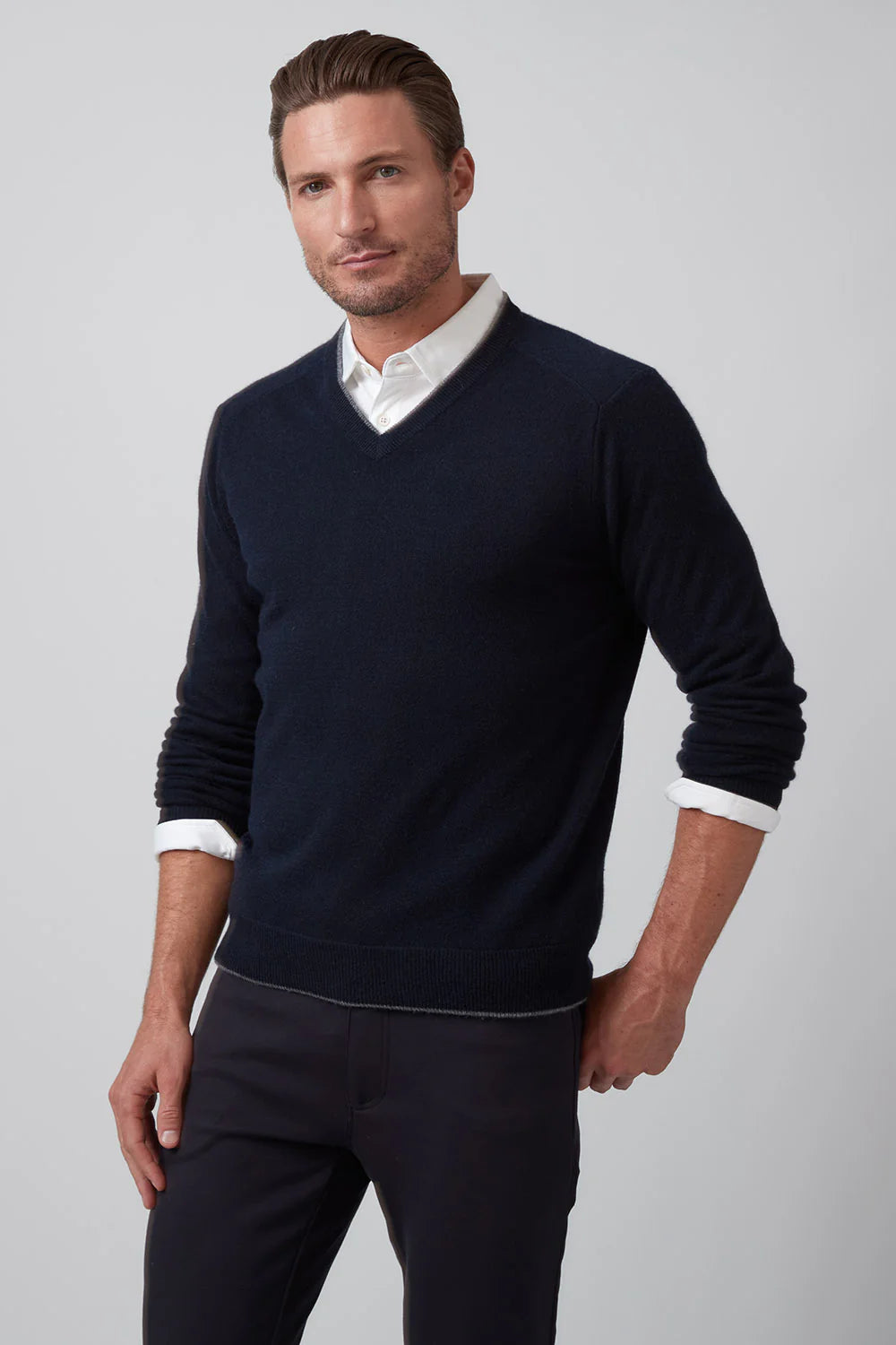 Raffi Pure Cashmere Classic Vneck