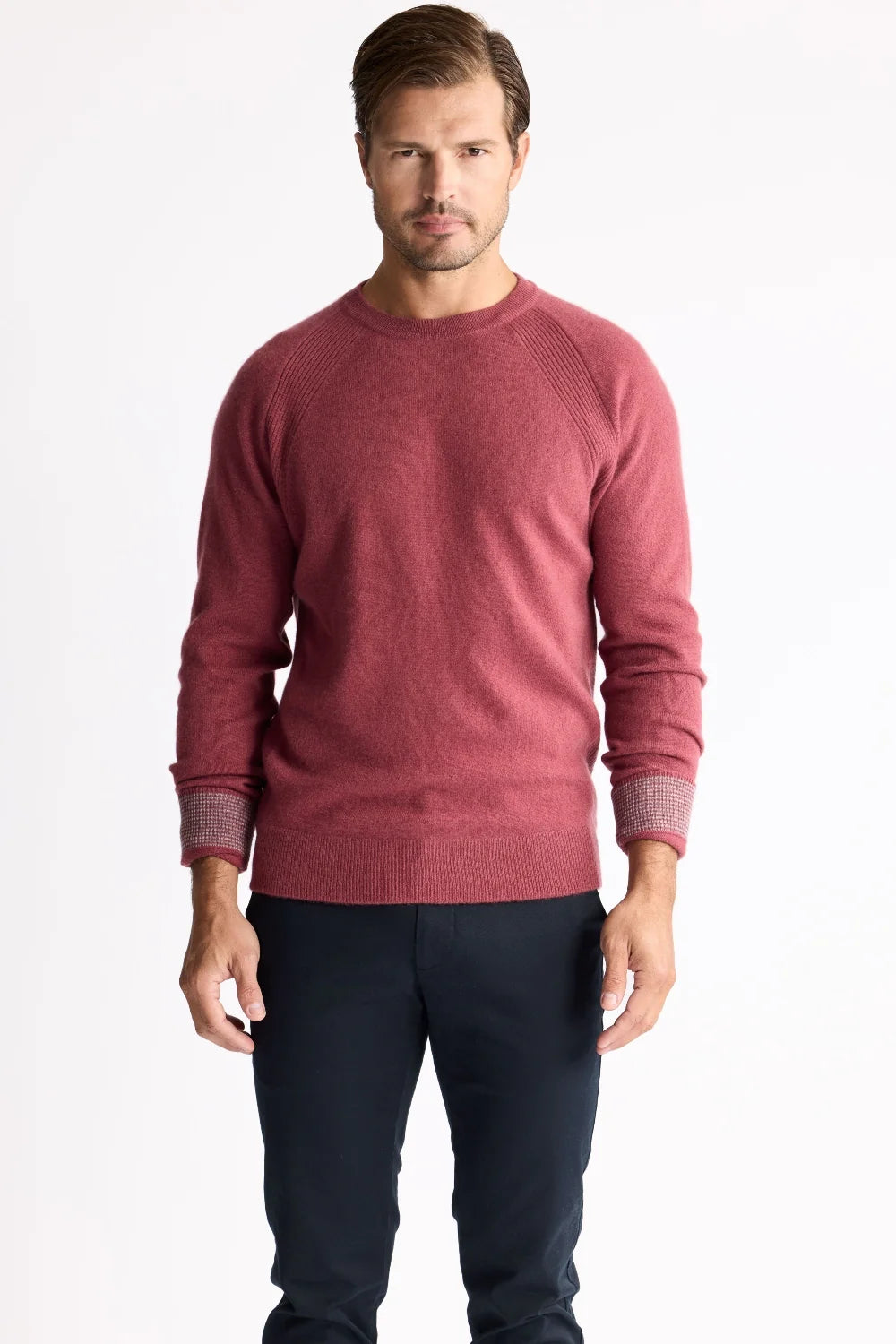 Raffi Essential Raglan Crew 100% Cashmere