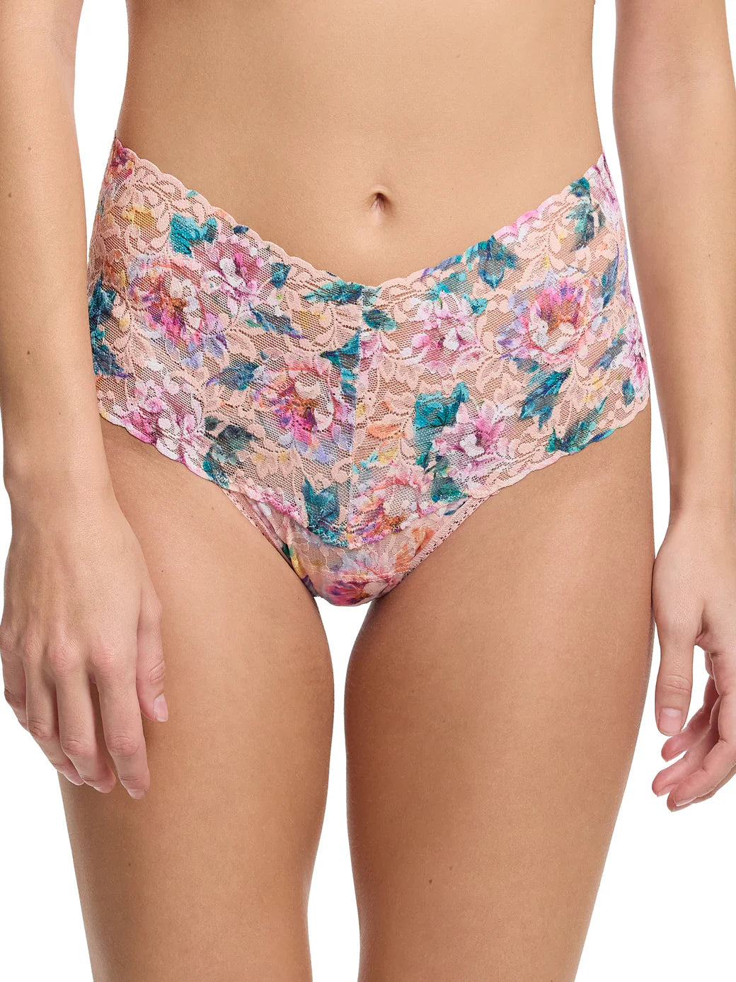 Hanky Panky Buy Myself Flowers Retro Thong - 0