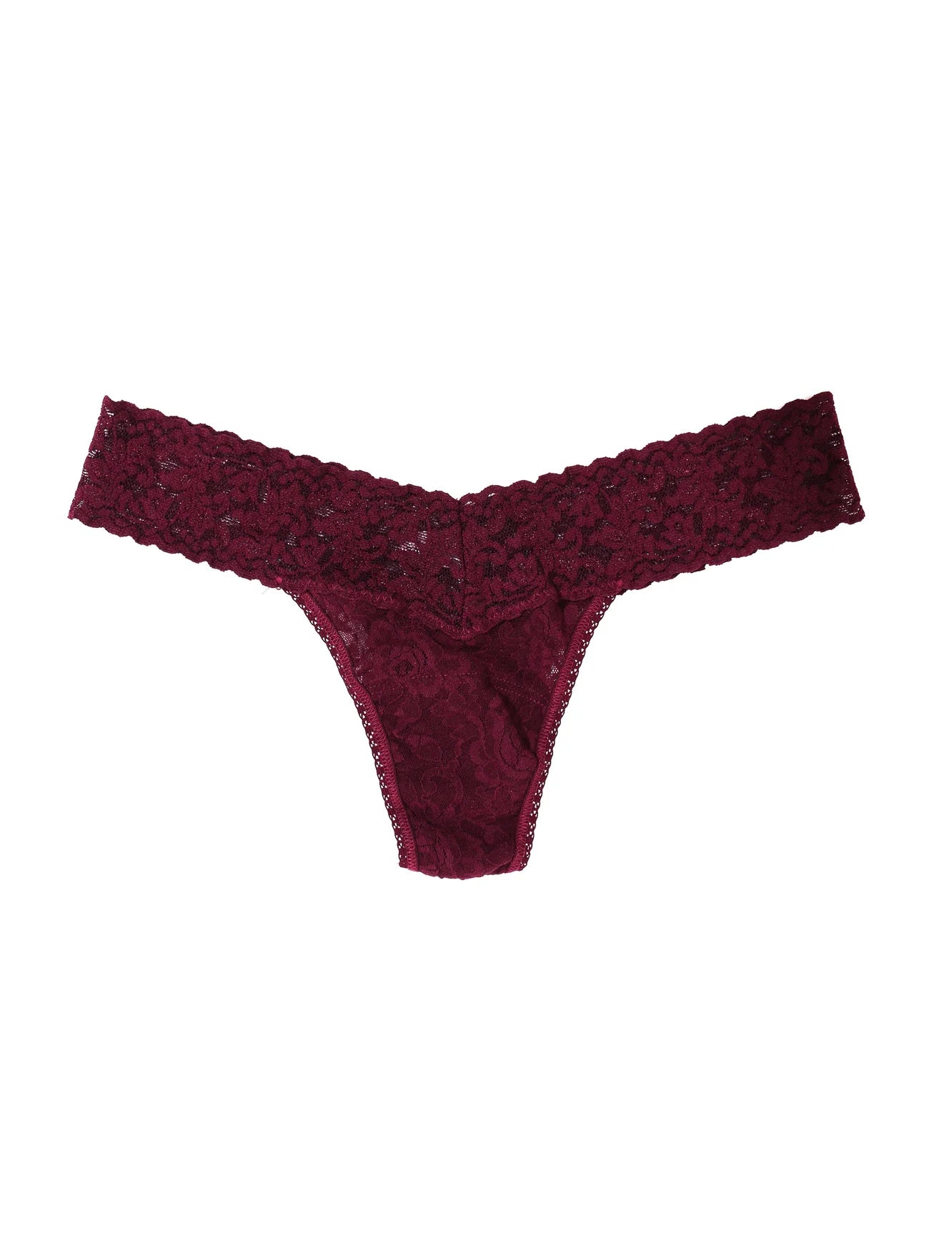 Buy dried-cherry Hanky Panky Signature Lace Low Rise Thong - Packaged 4911p