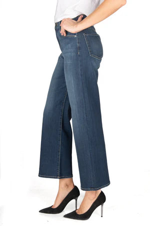 Fidelity Hyacinth High Wide Crop Women's Denim