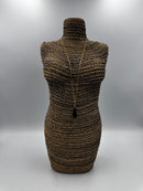 Joanna Bisley Black Onyx Drop on paperclip chain-2