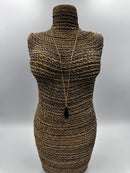 Joanna Bisley Black Onyx Drop on paperclip chain-1