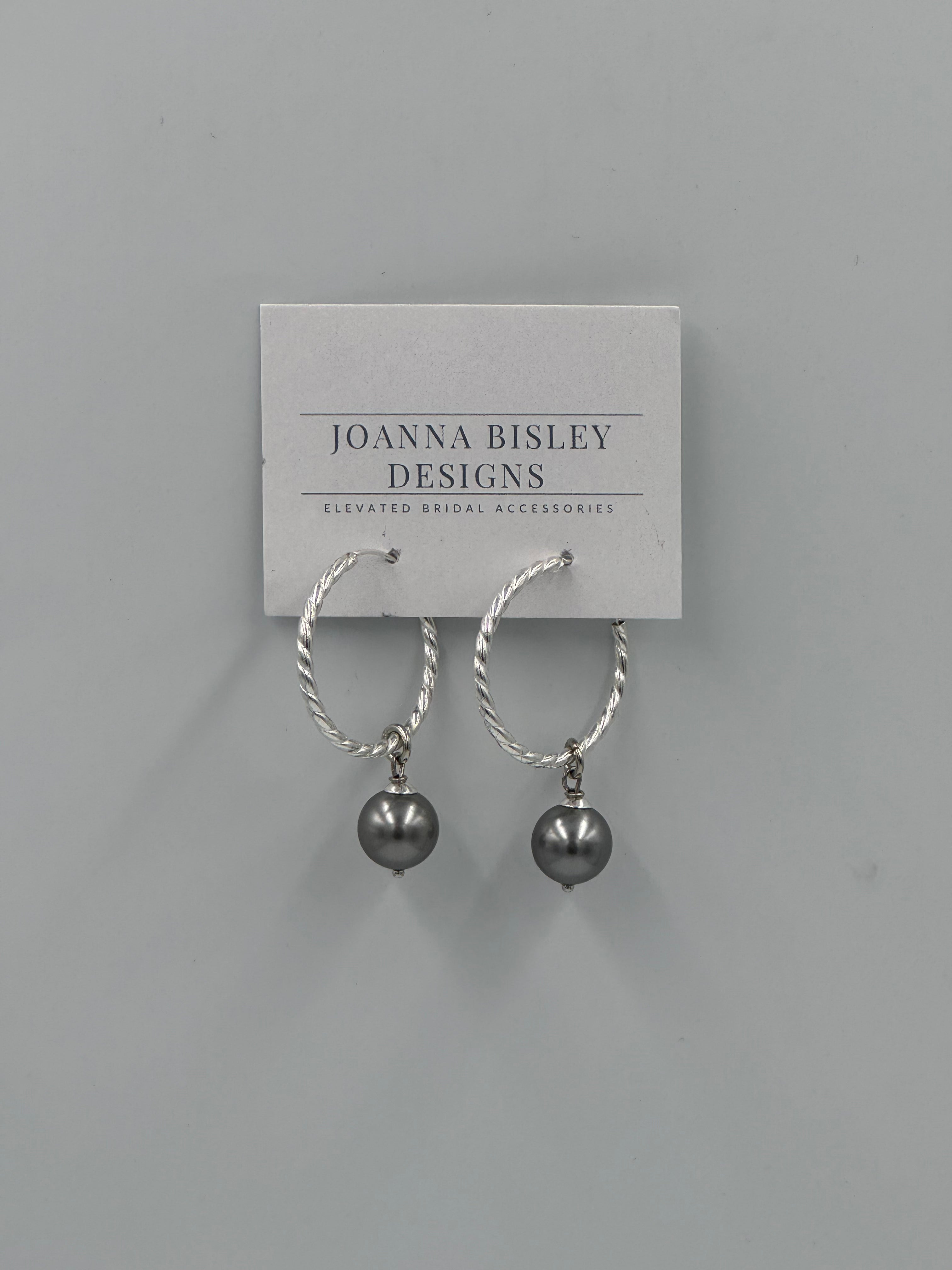 Joanna Bisley Earrings Solid Sterling Silver Swarovski Pearl