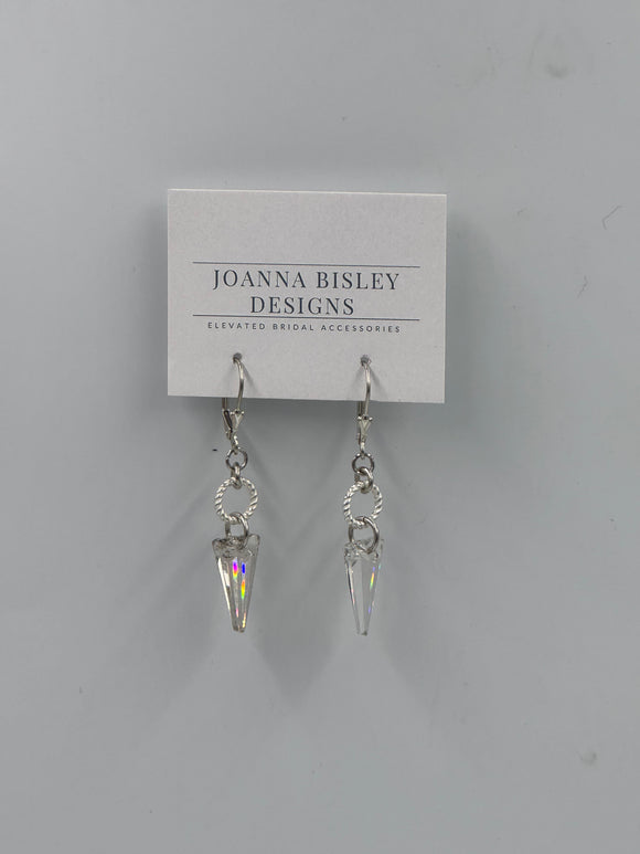 Joanna Bisley Earrings Solid Sterling Silver with Vintage Swarovski Crystal