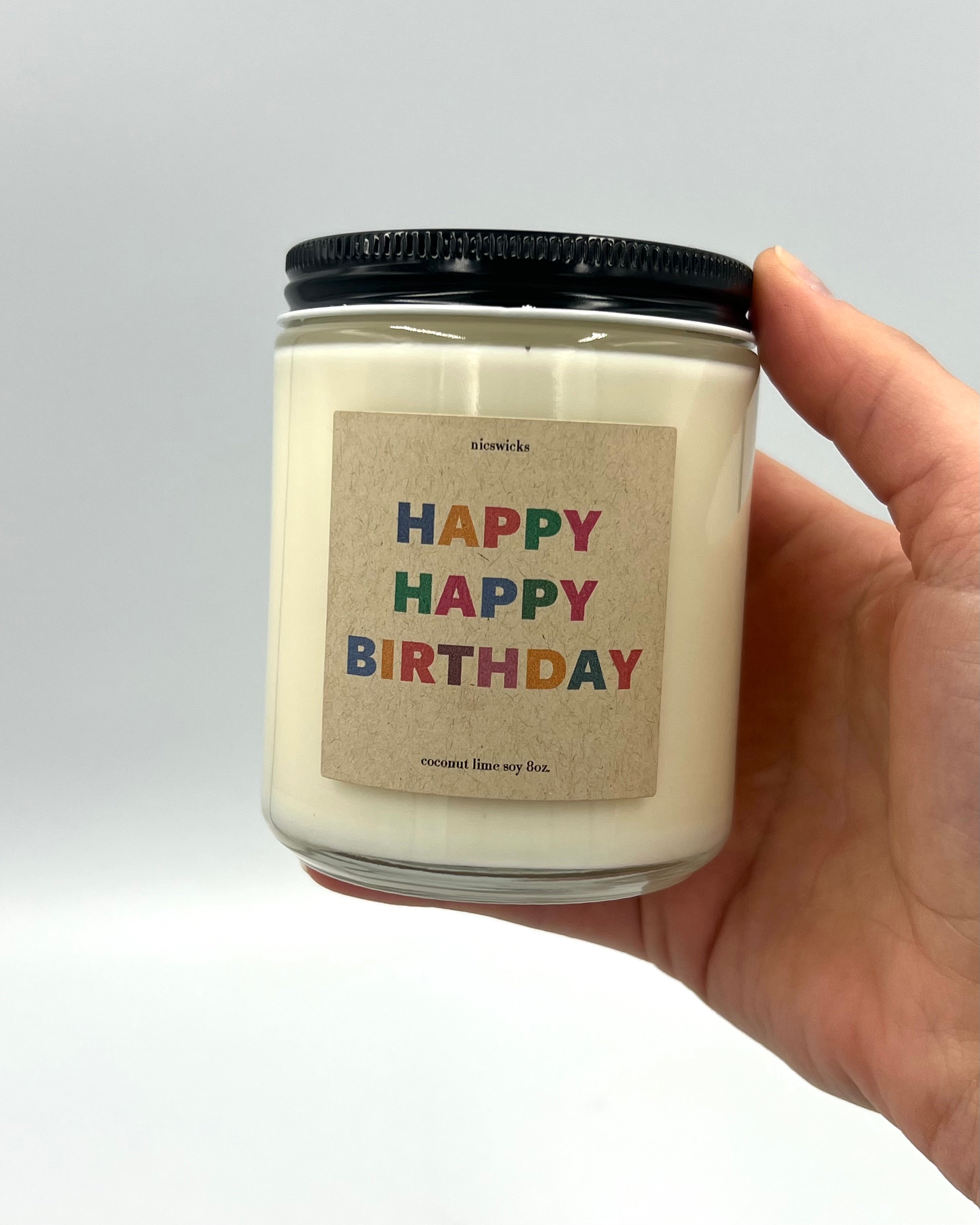 Candle - Happy Happy Birthday 8oz-4