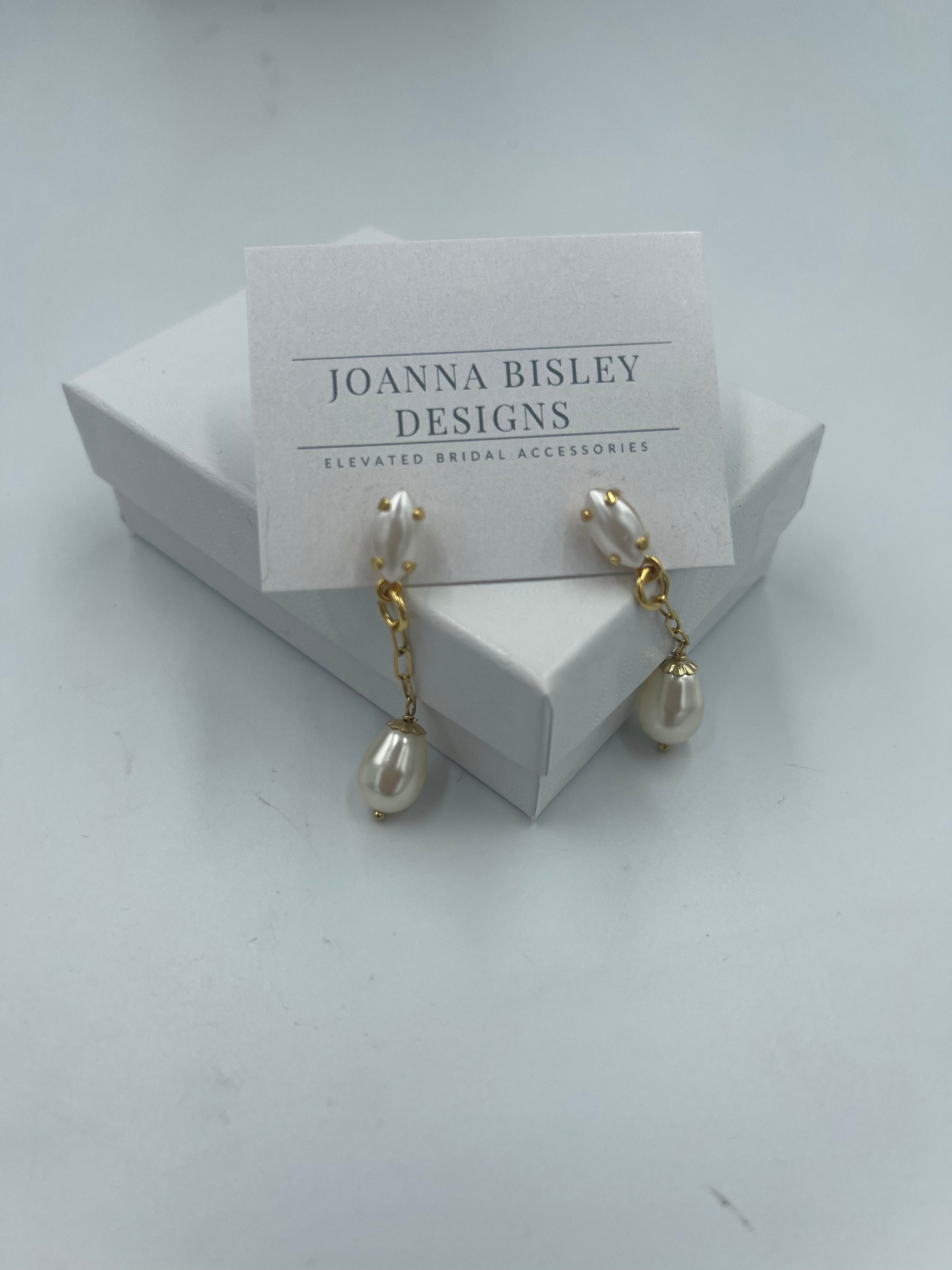 Joanna Bisley Swarvoski Pearl Dangle Earring