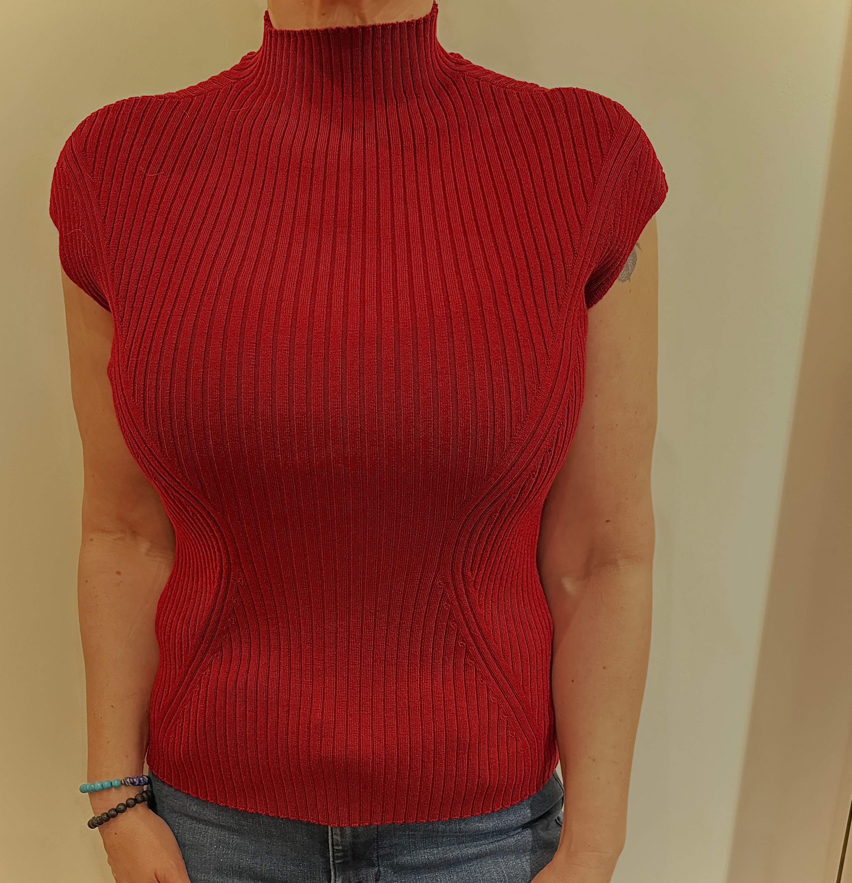 Iris Setlakwe Cheminee Sleeveless Top with Pointelle and Rib - 0