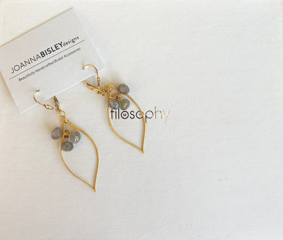 Joanna Bisley Leaf Motif Labradorite earrings