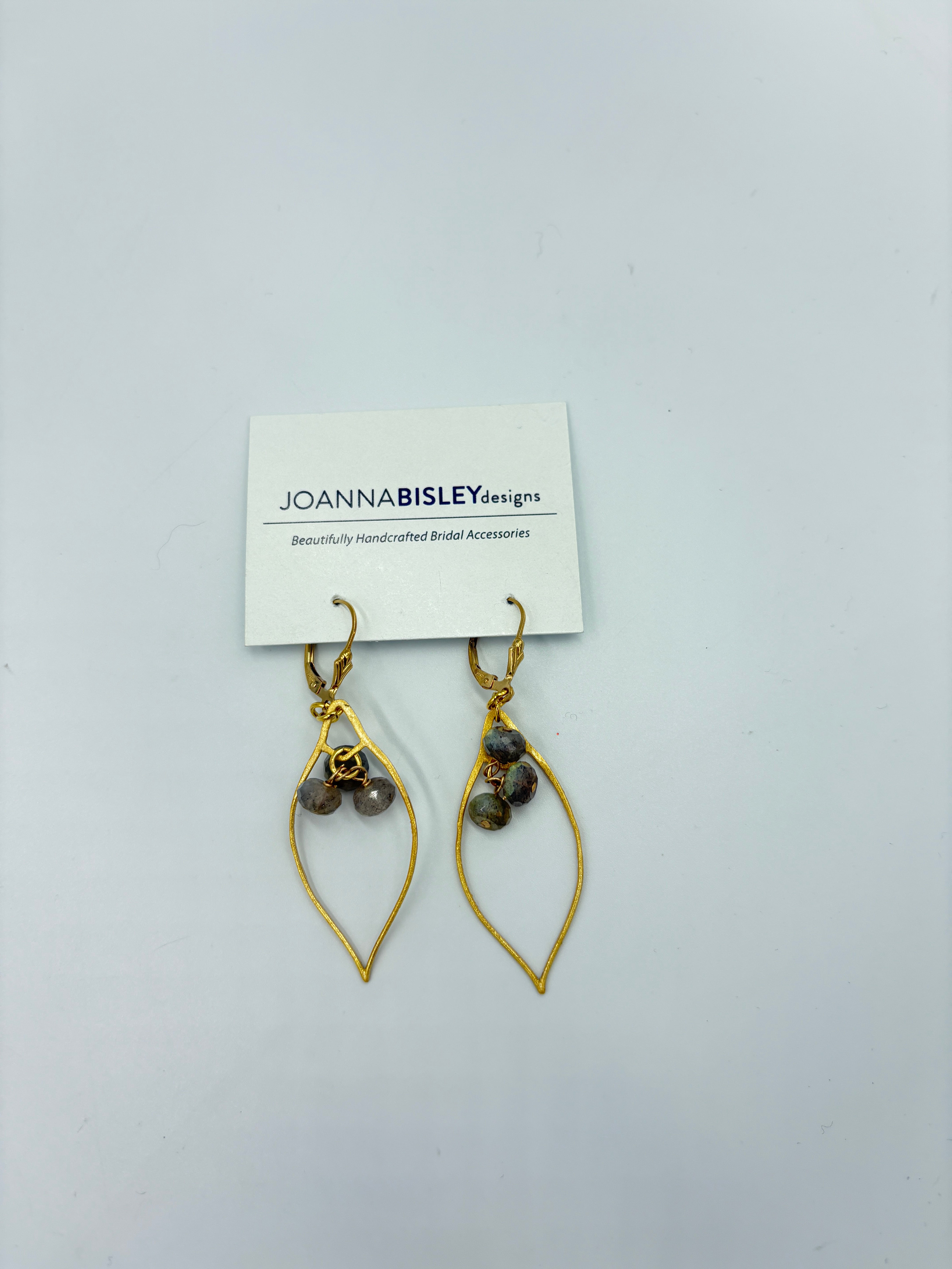Joanna Bisley Leaf Motif Labradorite earrings