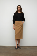 Iris Setlakwe Merino Blend VNeck Sweater Button Detail-1