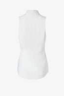 Iris Setlakwe Matte Jersey Sleeveless Pleated V-Neck Top-5