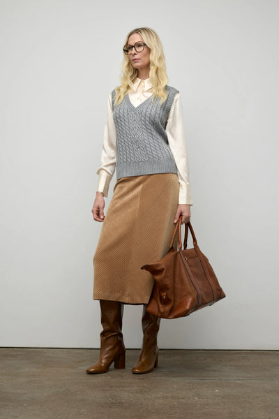 Iris Setlakwe Corduroy A-Line Skirt