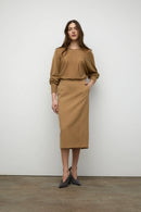 Iris Setlakwe Merino Blend VNeck Sweater Button Detail-4