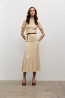 Iris Setlakwe Rib Knit Midi Skirt-4