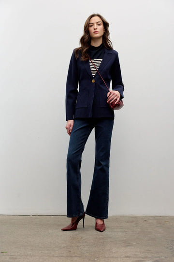 Iris Setlakwe Milano One Button Knit Jacket - 0