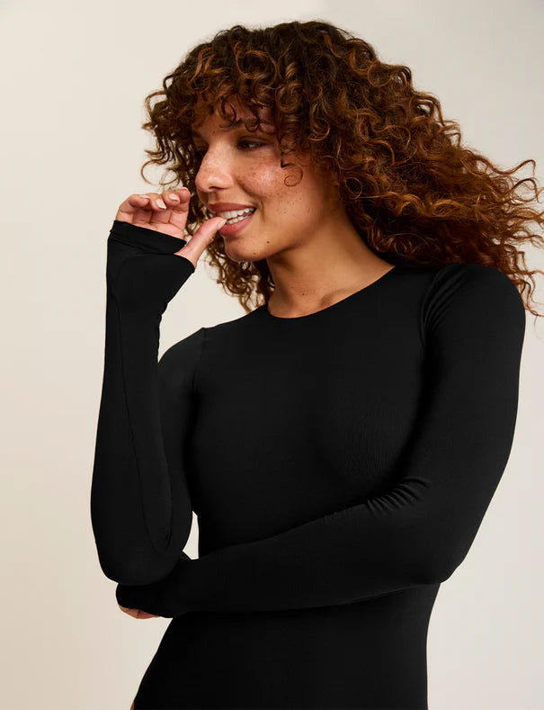 Commando Ballet Crewneck Bodysuit with Thumbholes - 0