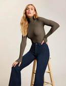 Commando Ballet Long Sleeve Turtleneck Bodysuit-17