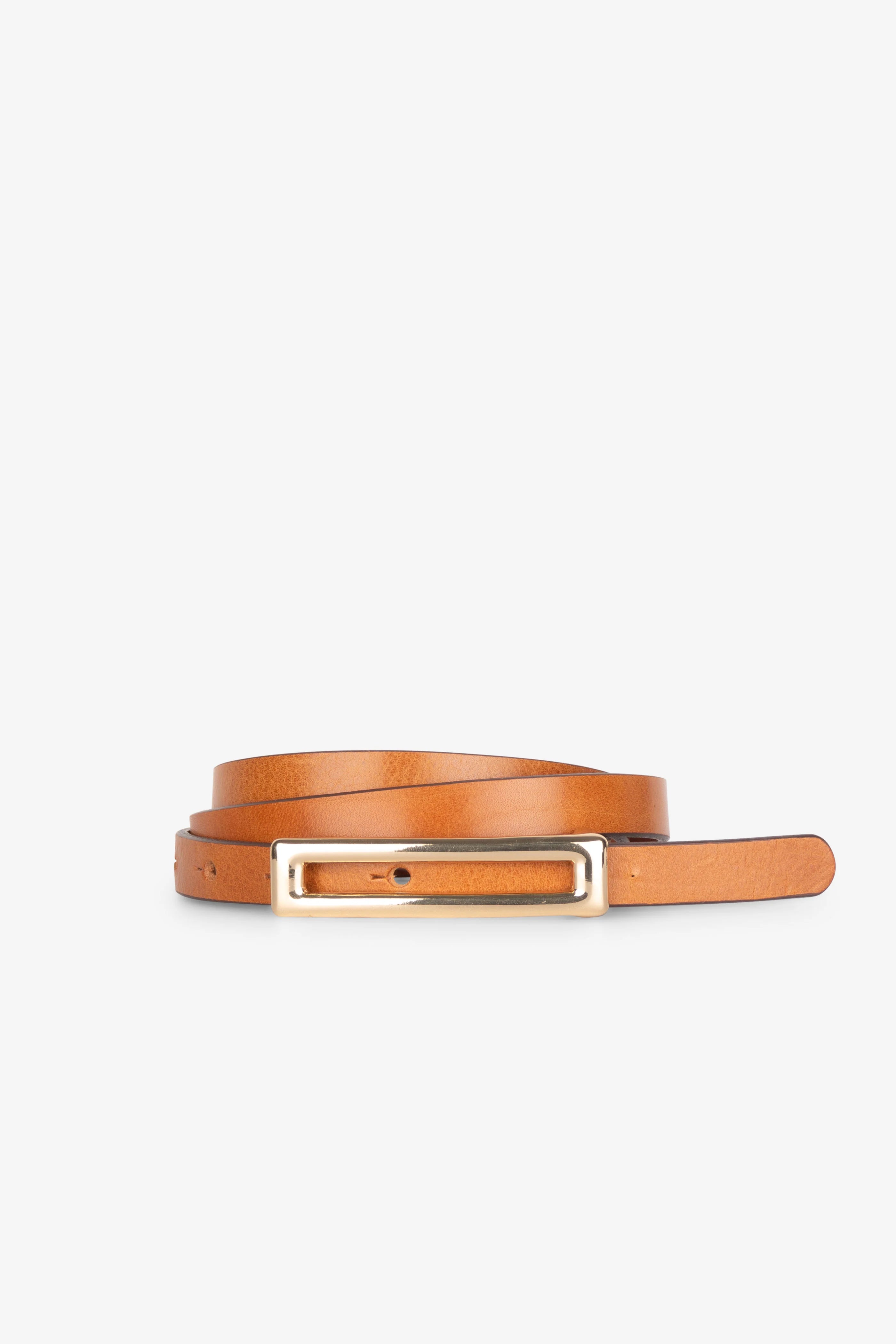 Iris Setlakwe Skinny genuine leather belt with rectangle buckle