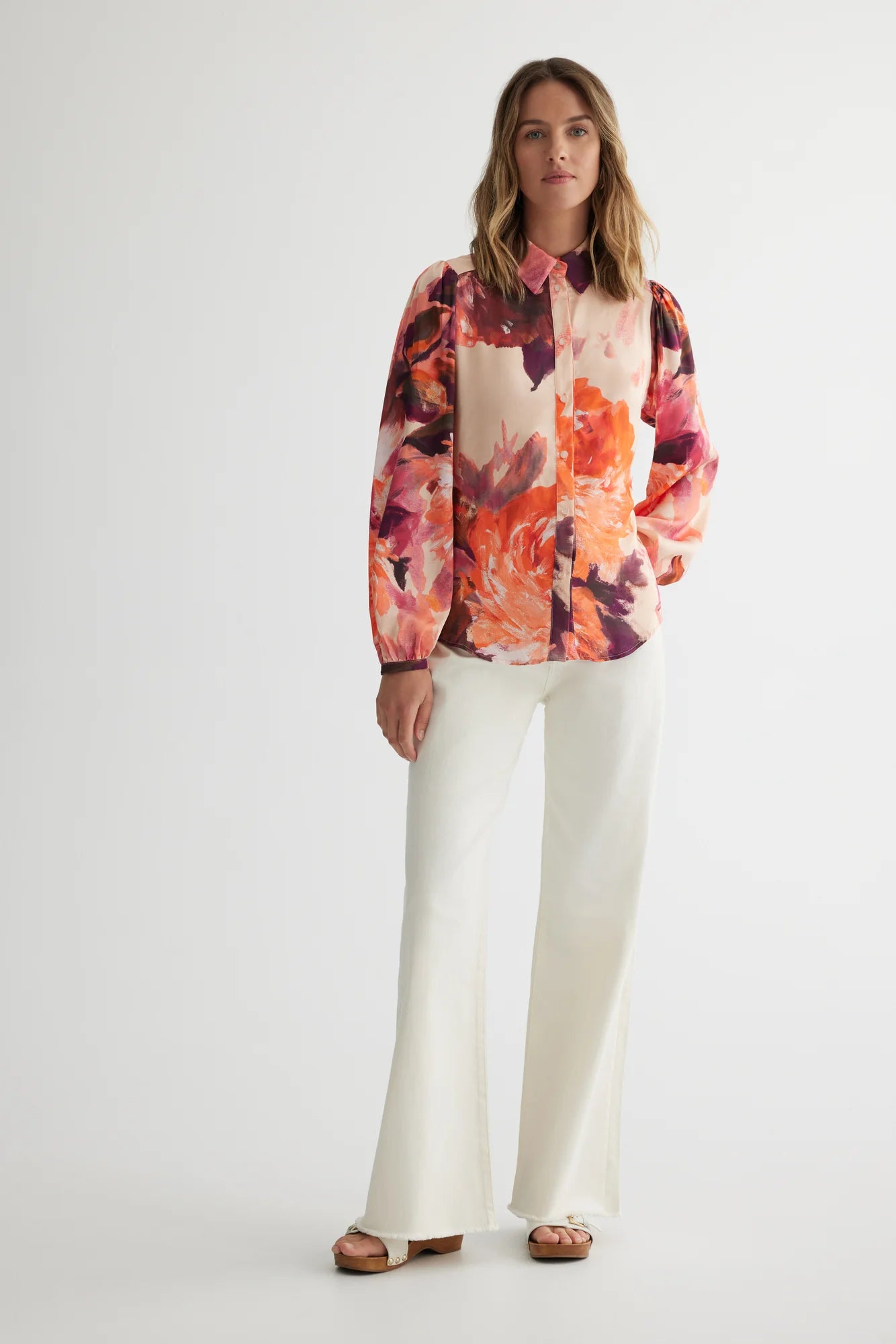 Iris Setlakwe Floral Button Down Blouse