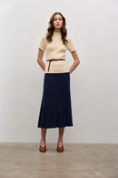 Iris Setlakwe Rib Knit Midi Skirt-2