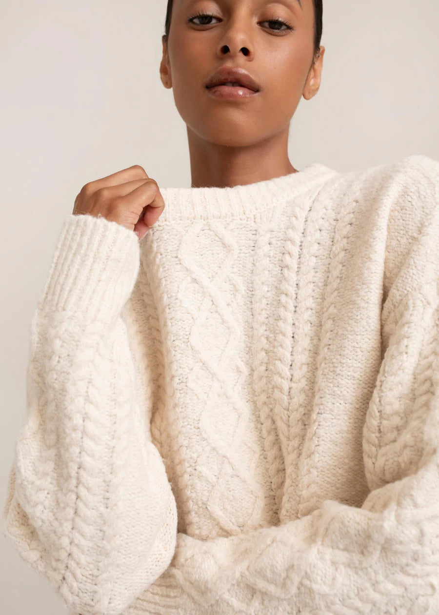 Paper Label Rayna Cable Sweater - 0