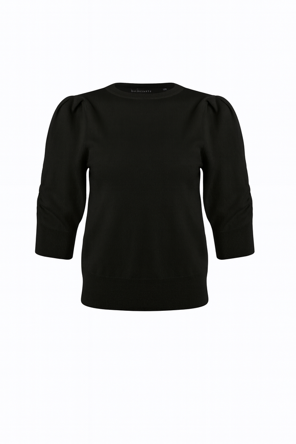 Iris Setlakwe Merino Blend Sweater w/ Rushed Sleeve Detail