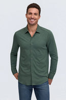 Raffi Aqua Cotton Button up Front Long Sleeve-51