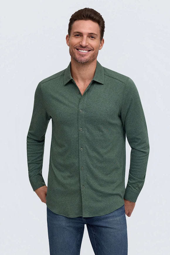 Raffi Aqua Cotton Button up Front Long Sleeve