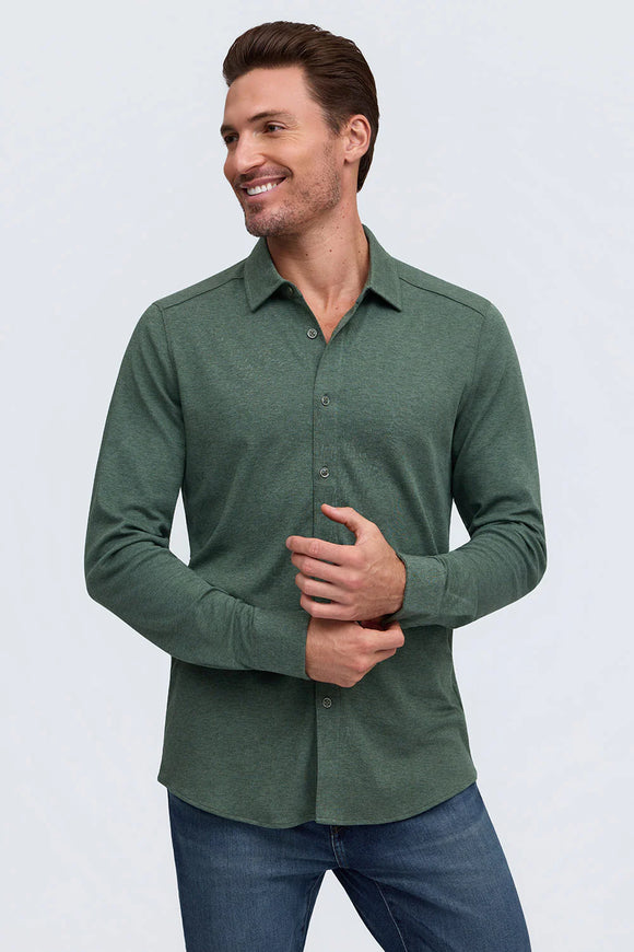 Raffi Aqua Cotton Button up Front Long Sleeve