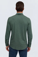 Raffi Aqua Cotton Button up Front Long Sleeve-55