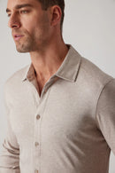 Raffi Aqua Cotton Button up Front Long Sleeve-50