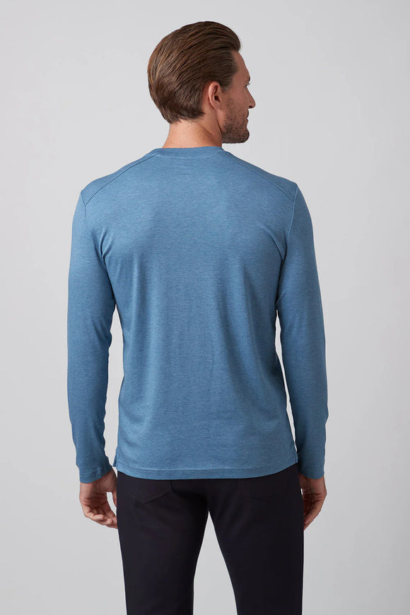 Raffi Aqua Cotton Long Sleeve Crew - JOSH