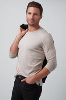 Raffi Aqua Cotton Long Sleeve Crew - JOSH-44