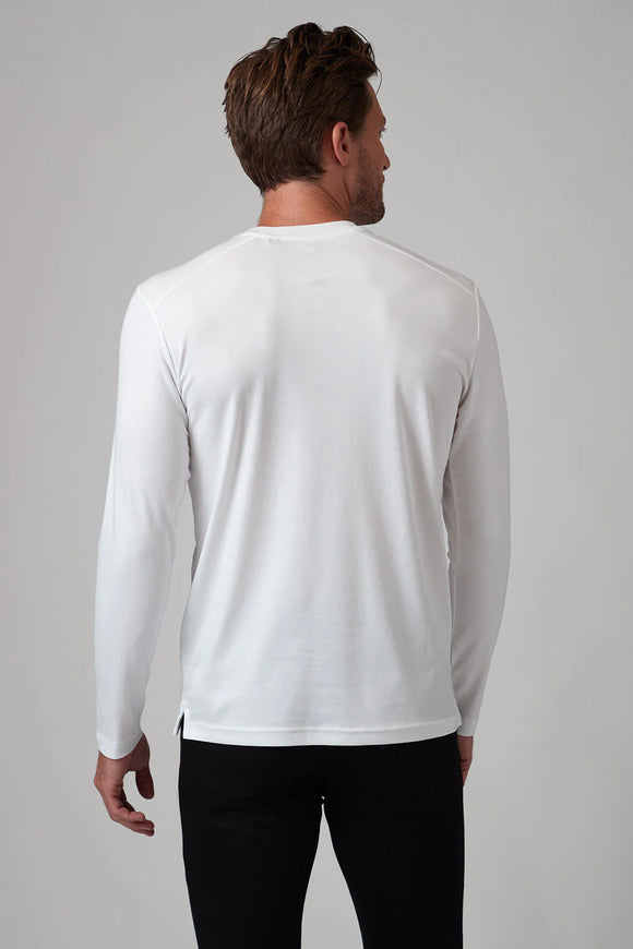 Raffi Aqua Cotton Long Sleeve Crew - JOSH