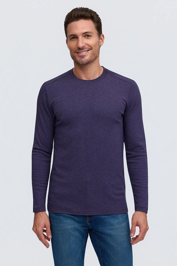 Raffi Aqua Cotton Long Sleeve Crew - JOSH