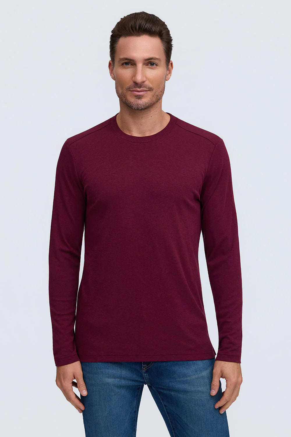 Raffi Aqua Cotton Long Sleeve Crew - JOSH