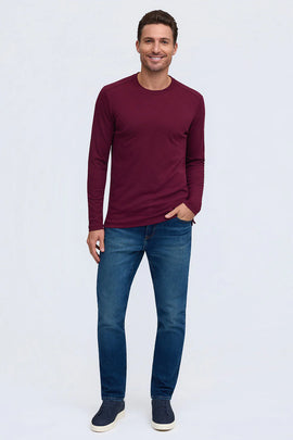 Raffi Aqua Cotton Long Sleeve Crew - JOSH - 0