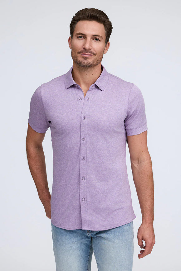 Raffi  Aqua Button Up Short Sleeve Cotton Shirt