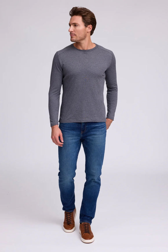 Raffi Aqua Cotton Long Sleeve Crew - JOSH