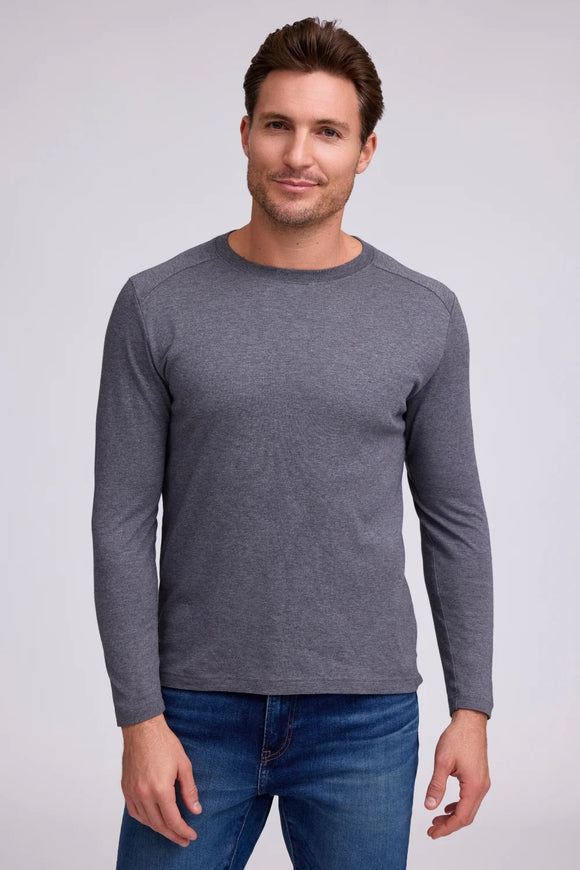 Raffi Aqua Cotton Long Sleeve Crew - JOSH