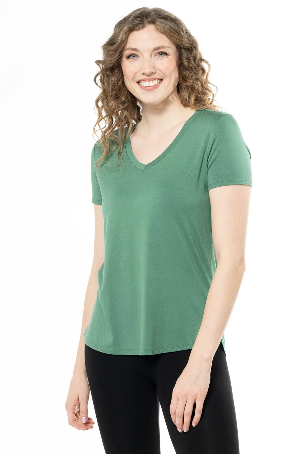 Buy forest-green Terrera Rylie V-Neck Tee