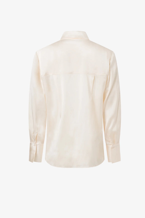 Iris Setlakwe Button Down Classic Stretch Silk Shirt