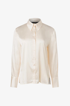 Iris Setlakwe Button Down Classic Stretch Silk Shirt